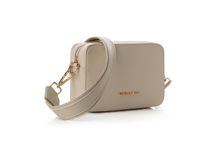 Vince Camuto Bolso Cruzado Crema Polipiel Elegante y Versátil Bolso Bandolera para Mujer 19x6x13 cm